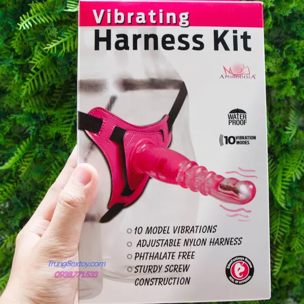 Dương vật giả dây đeo Kit có rung 10 chế độ thỏa mãn mọi nhu cầu