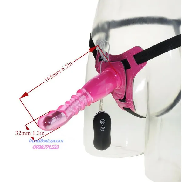 Dương vật giả dây đeo Kit có rung 10 chế độ thỏa mãn mọi nhu cầu