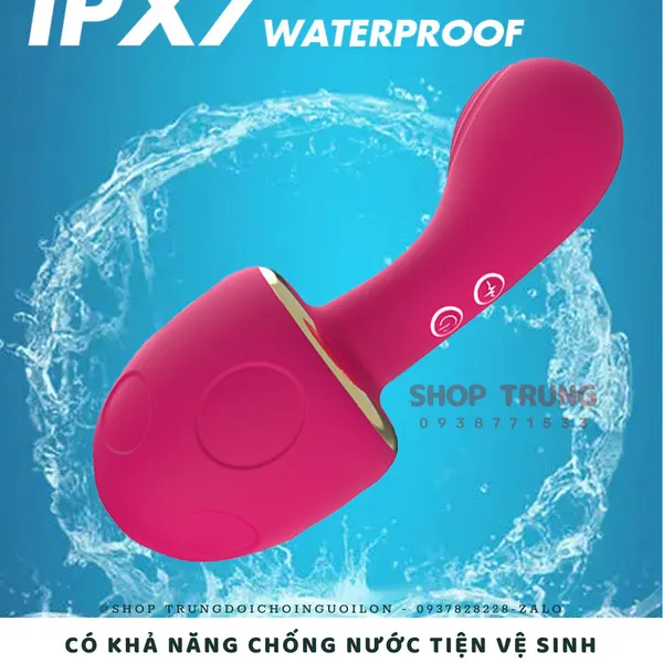 Nấm Lùn có Rung và Hút Âm Đạo 10 chế độ dành cho nữ