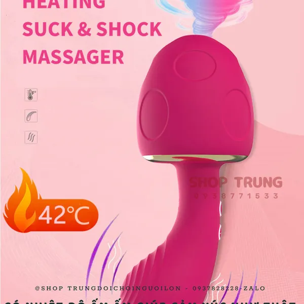 Nấm Lùn có Rung và Hút Âm Đạo 10 chế độ dành cho nữ