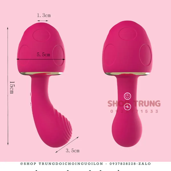 Nấm Lùn có Rung và Hút Âm Đạo 10 chế độ dành cho nữ