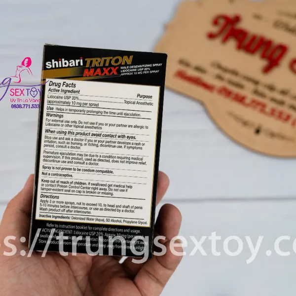 Chai xịt Shibari Triton Maxx Thành Phần Lợi Ích và Cách Sử Dụng