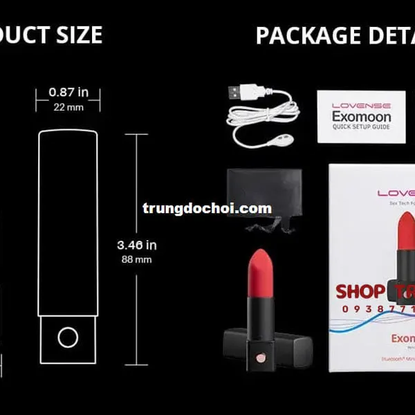 Son Môi Có Rung Exomoon Hàng Chính Hãng Lovense
