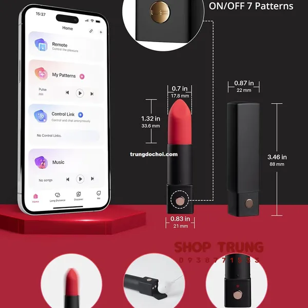 Son Môi Có Rung Exomoon Hàng Chính Hãng Lovense