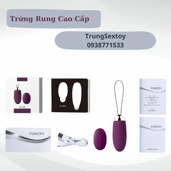 Trứng Rung Svakom Elmer Thiết Kế Nhỏ Gọn Rung Đa Tần Số Không Ồn