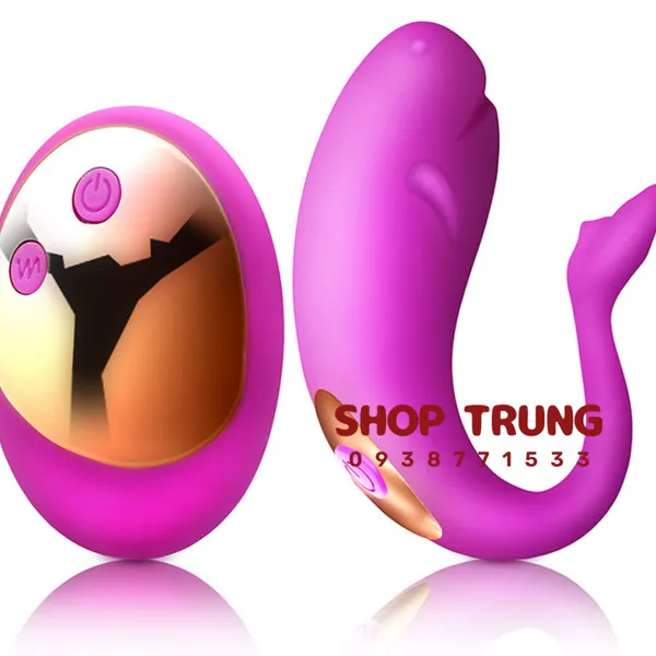Trứng rung không dây điều khiển từ xa hình cá heo cực xinh