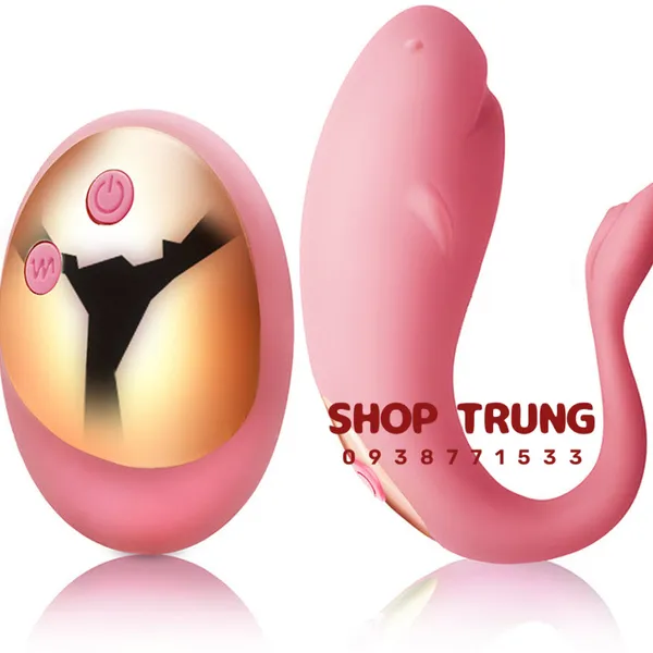 Trứng rung không dây điều khiển từ xa hình cá heo cực xinh