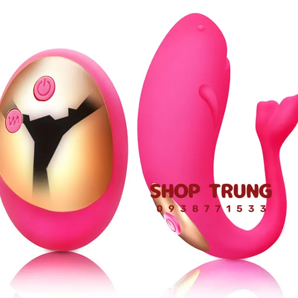 Trứng rung không dây điều khiển từ xa hình cá heo cực xinh