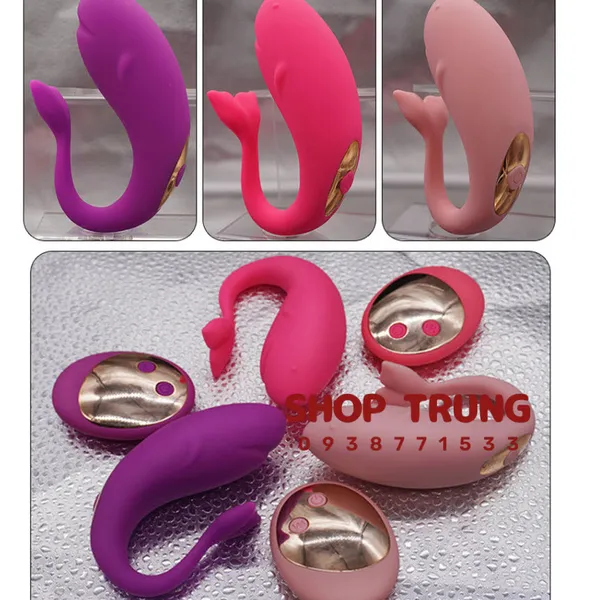 Trứng rung không dây điều khiển từ xa hình cá heo cực xinh