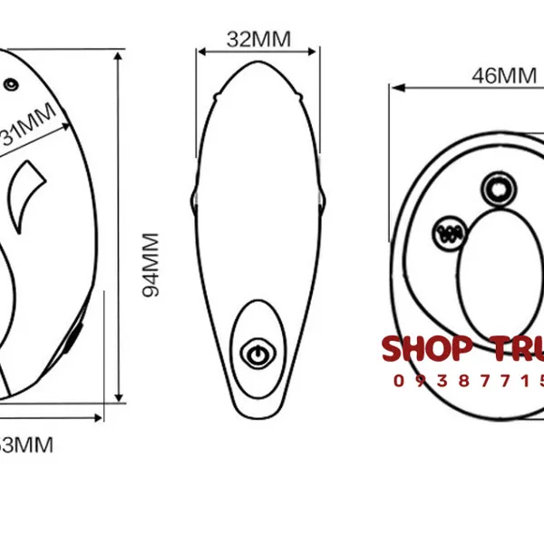 Trứng rung không dây điều khiển từ xa hình cá heo cực xinh