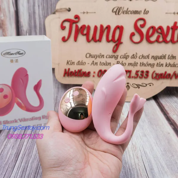 Trứng rung không dây điều khiển từ xa hình cá heo cực xinh