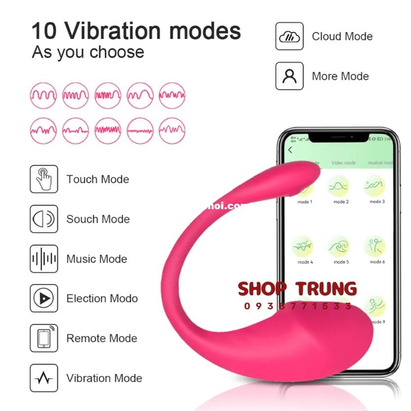 Love Spouse trứng rung điều khiển từ xa bằng Wireless Bluetooth 
