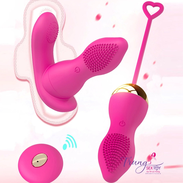 Trứng Rung Tình Yêu 2 Trong 1 Rung 7 Chế Độ Điều Khiển Từ Xa
