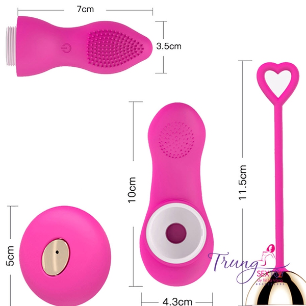 Trứng Rung Tình Yêu 2 Trong 1 Rung 7 Chế Độ Điều Khiển Từ Xa