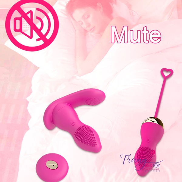 Trứng Rung Tình Yêu 2 Trong 1 Rung 7 Chế Độ Điều Khiển Từ Xa