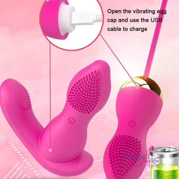 Trứng Rung Tình Yêu 2 Trong 1 Rung 7 Chế Độ Điều Khiển Từ Xa