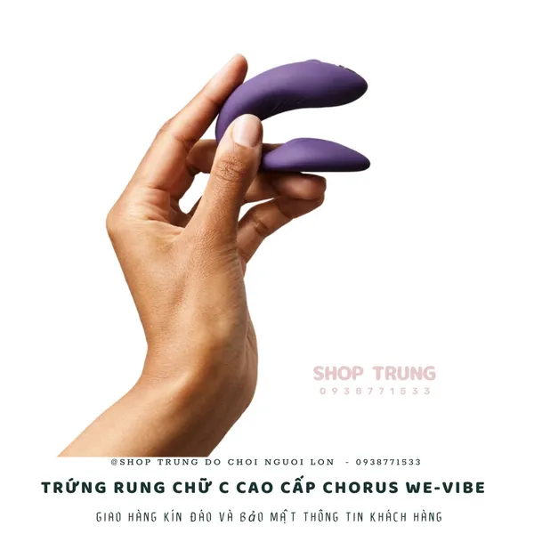Trứng rung chữ C điều khiển từ xa cao cấp We-Vibe Chorus