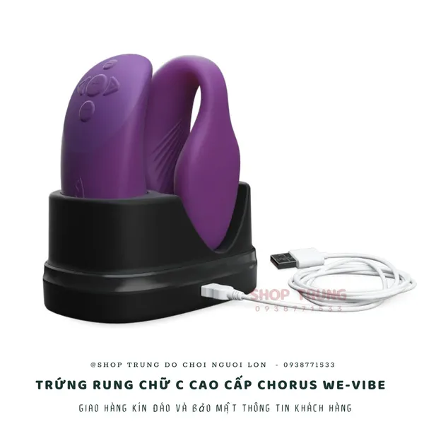Trứng rung chữ C điều khiển từ xa cao cấp We-Vibe Chorus