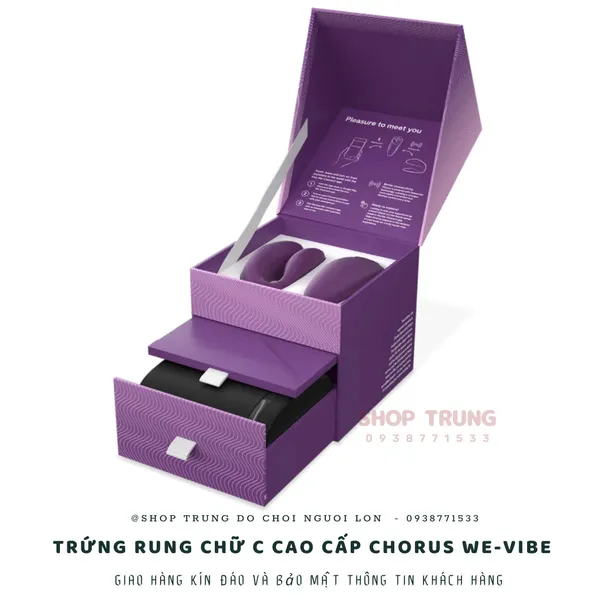 Trứng rung chữ C điều khiển từ xa cao cấp We-Vibe Chorus