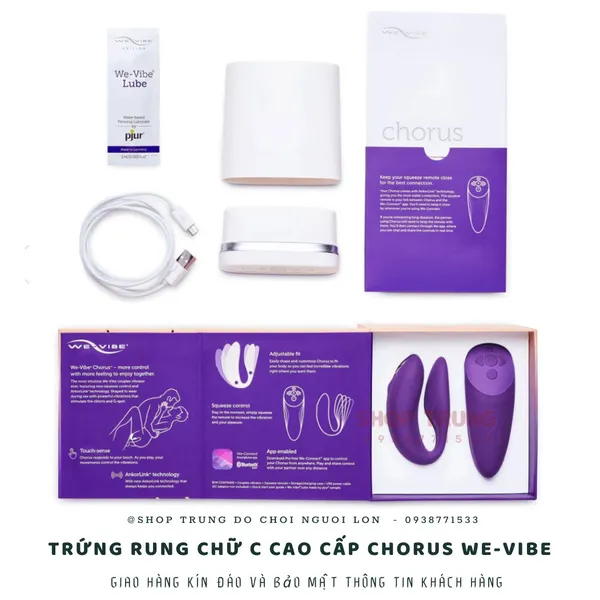 Trứng rung chữ C điều khiển từ xa cao cấp We-Vibe Chorus