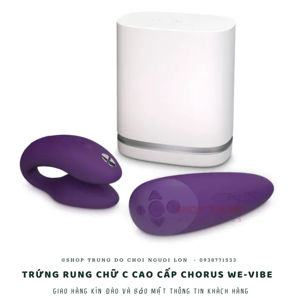 Trứng rung chữ C điều khiển từ xa cao cấp We-Vibe Chorus