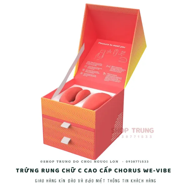 Trứng rung chữ C điều khiển từ xa cao cấp We-Vibe Chorus