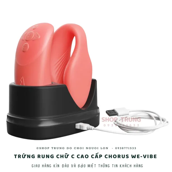 Trứng rung chữ C điều khiển từ xa cao cấp We-Vibe Chorus