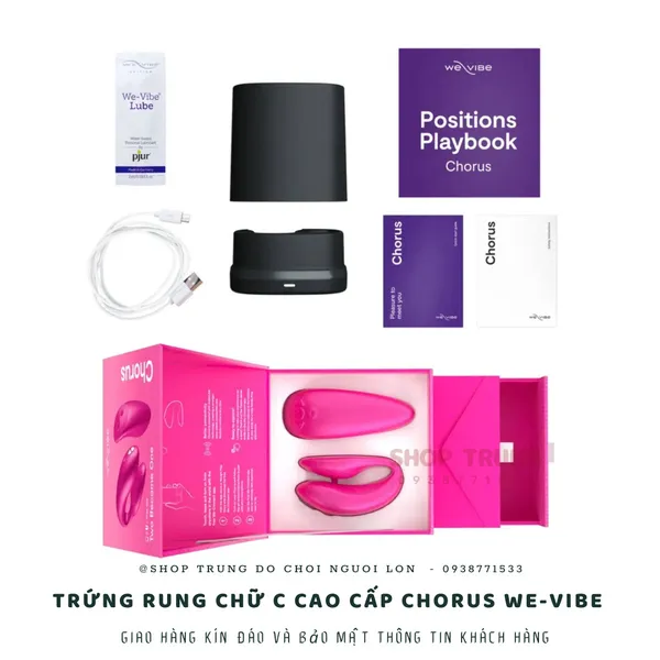 Trứng rung chữ C điều khiển từ xa cao cấp We-Vibe Chorus