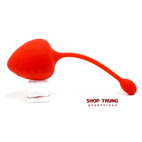 Trứng Rung Điều Khiển Từ Xa Hình Trái Dâu Chât Liệu Tốt 9 Chế Độ Rung