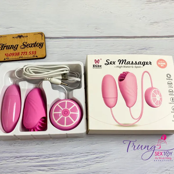 Trứng Rung Dibe Kèm Lưỡi Xoay – Đỉnh Cao Của Sự Thăng Hoa