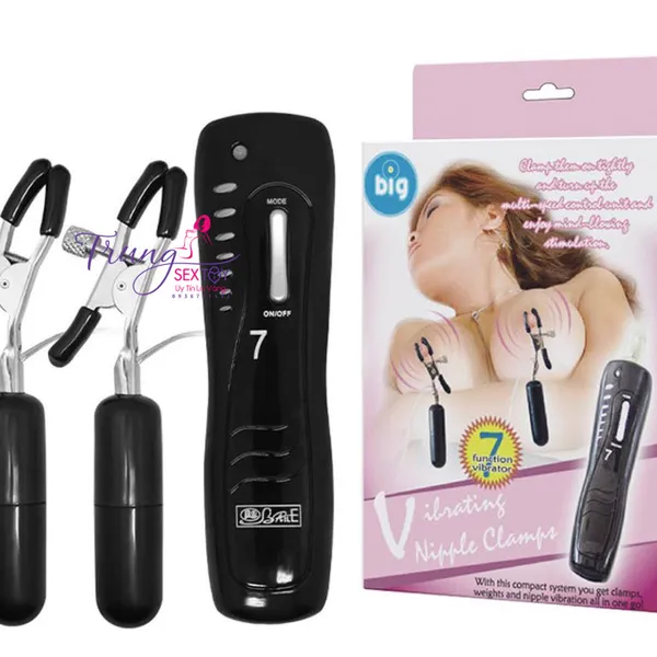 Trứng rung tình yêu kẹp núm vú 7 chế độ rung siêu phê 