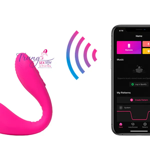 Trứng rung điều khiển qua ứng dụng điện thoại Lovense Quake