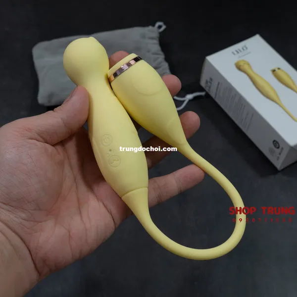 Trứng Rung Hai Đầu Mini Hình Mèo 10 Chế Độ Rung