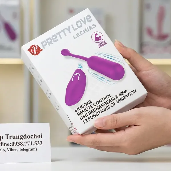 Trứng Rung Pretty Love Lechies: Rảnh Tay Hoàn Toàn, 12 Chế Độ, Remote Không Dây Chỉ 890K