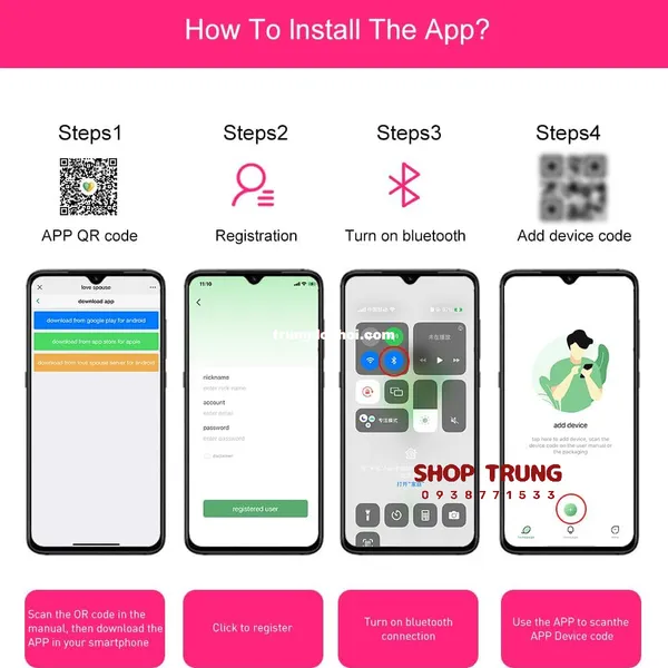 Trứng Rung Mignon 9 Chế Độ Rung và 3 Chế Độ Sốc Điện Điều Khiển Qua App