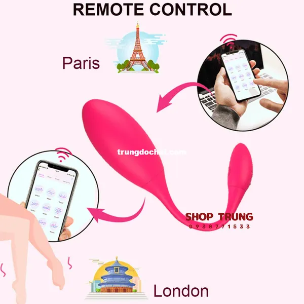 Trứng Rung Mignon 9 Chế Độ Rung và 3 Chế Độ Sốc Điện Điều Khiển Qua App