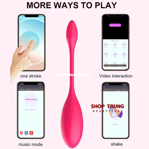 Trứng Rung Mignon 9 Chế Độ Rung và 3 Chế Độ Sốc Điện Điều Khiển Qua App