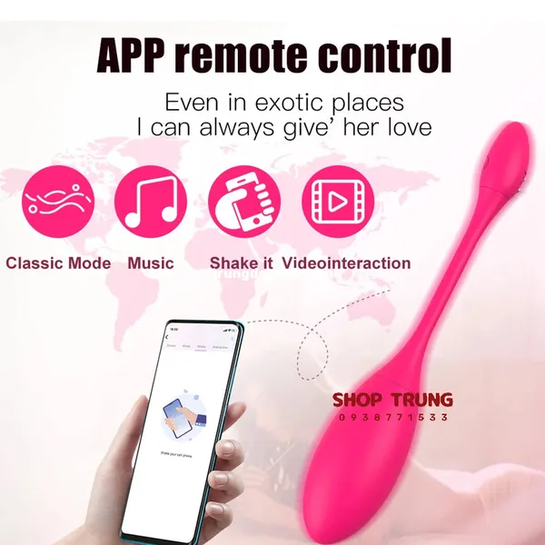 Trứng Rung Mignon 9 Chế Độ Rung và 3 Chế Độ Sốc Điện Điều Khiển Qua App