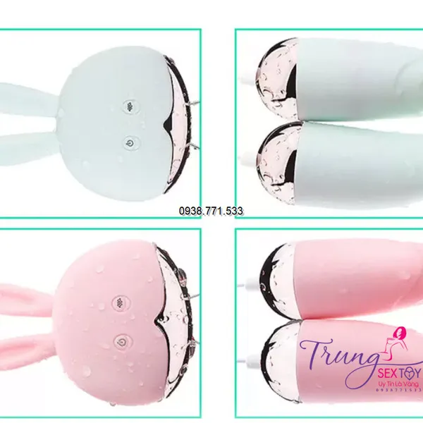Trứng rung tình yêu có dây hình thỏ dạng viên đạn rung cực mạnh