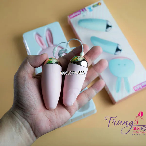 Trứng rung tình yêu có dây hình thỏ dạng viên đạn rung cực mạnh