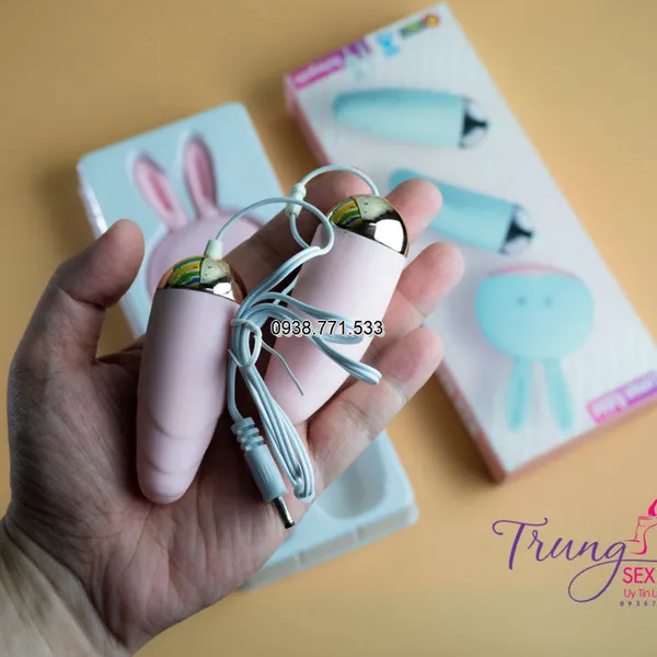 Trứng rung tình yêu có dây hình thỏ dạng viên đạn rung cực mạnh