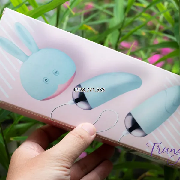 Trứng rung tình yêu có dây hình thỏ dạng viên đạn rung cực mạnh