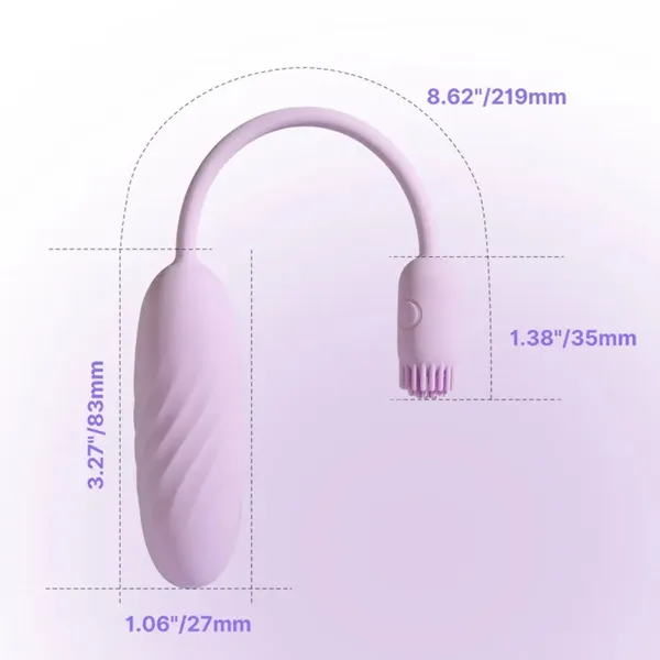 Trứng Rung Svakom Plume: Đầu Đạn Chổi Silicon Fluttering, App KooSync Không Giới Hạn Khoảng Cách