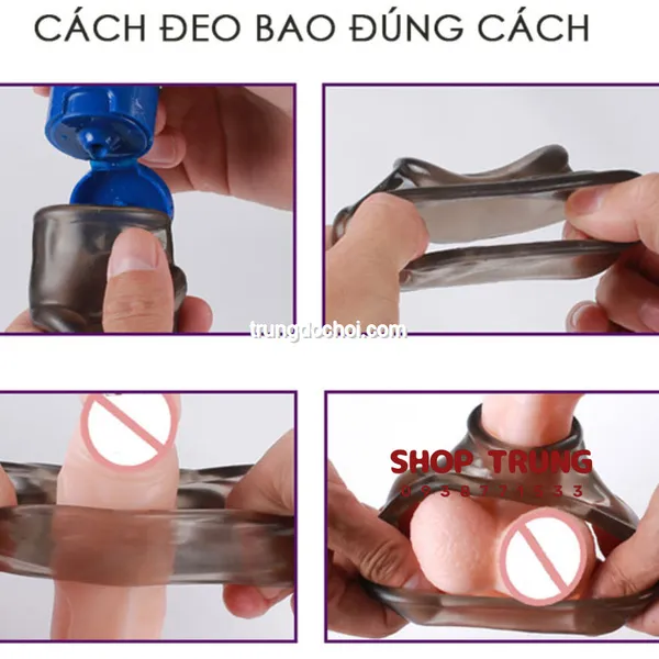 Vòng Đeo Dương Vật Silicone Tăng Cương Cứng, Kéo Dài Cuộc Yêu 