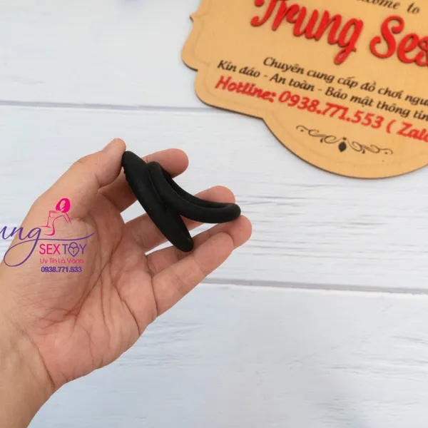 Vòng Đeo dương vật đen có gai