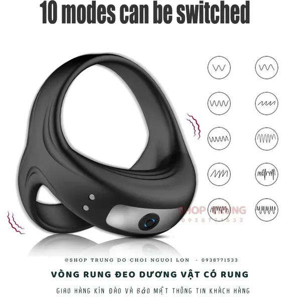Cockring - vòng đeo dương vật có rung cao cấp dành cho nam 