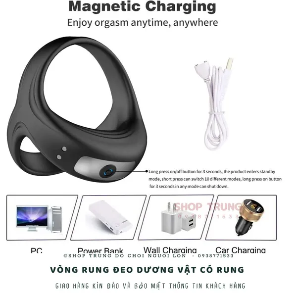 Cockring - vòng đeo dương vật có rung cao cấp dành cho nam 