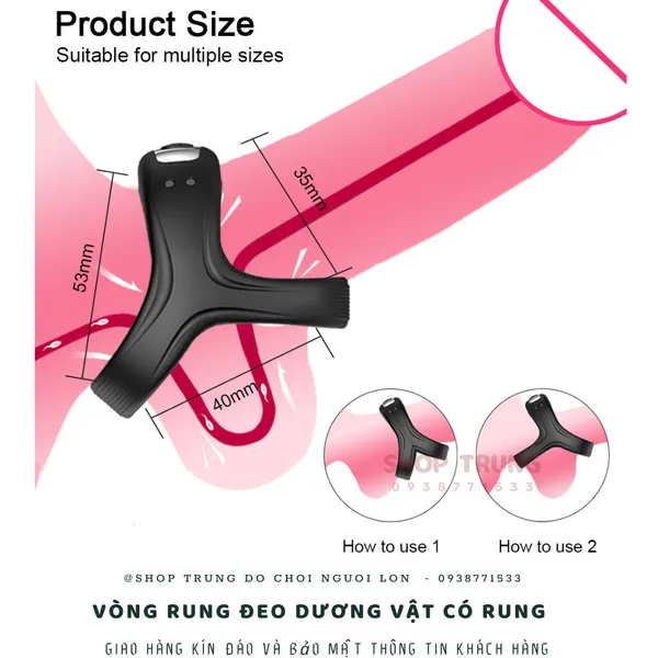 Cockring - vòng đeo dương vật có rung cao cấp dành cho nam 