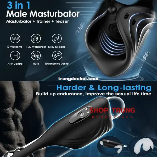 Vòng rung deo dương vật điều khiển từ xa bằng App