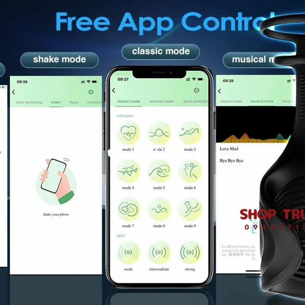Vòng rung deo dương vật điều khiển từ xa bằng App